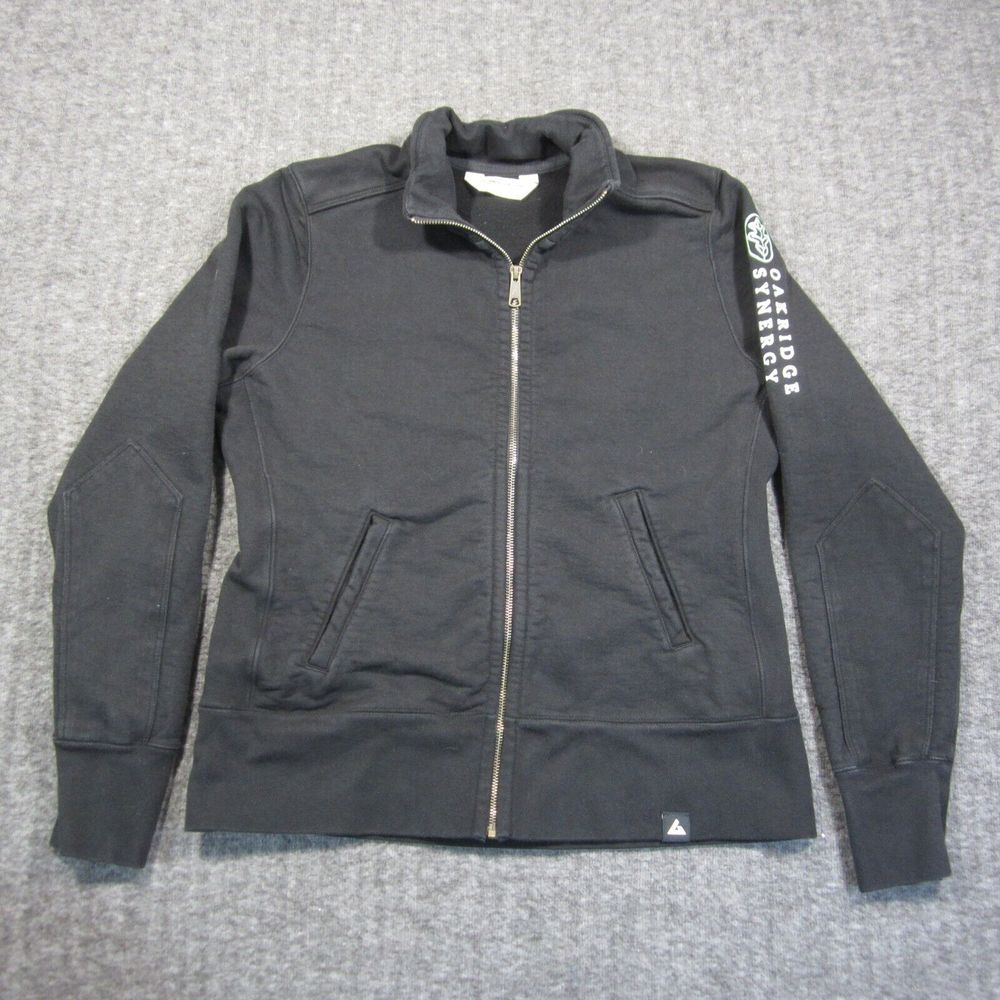 American Giant Moto Jacket Women L Black‎ Full Zip Heavyweight USA Made Workwear